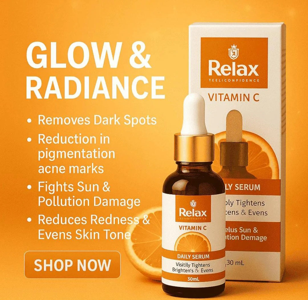Relax Vitamin C Daily Serum 30ml | Brightening, Tightening & Even Skin Tone Formula