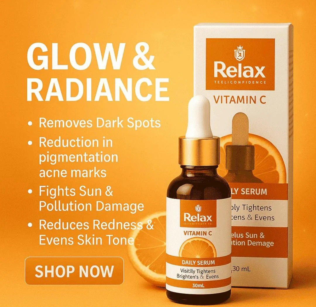 Relax Vitamin C Daily Serum 30ml | Brightening, Tightening & Even Skin Tone Formula